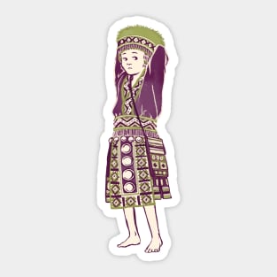 People of Thailand - Bored Hmong Girl Sticker